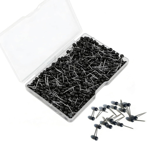500 stück pinnadeln schwarz - 500,